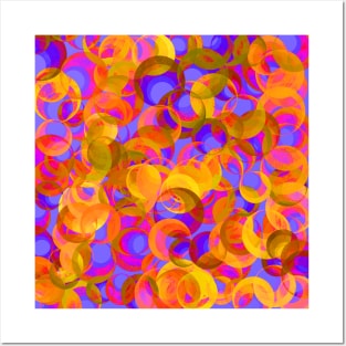 Bubble Abstract Yellow Pink Blue Posters and Art